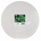 100 Tortenunterlagen, Pappe pure rund Ø 28 cm weiss mit gezacktem Rand