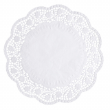 100 Tortenspitzen rund Ø 36 cm weiss