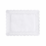 100 Spitzenpapiere eckig 34 cm x 26 cm weiss
