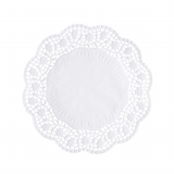 100 Tortenspitzen rund Ø 20 cm weiss