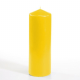 Stumpenkerze Ø 70 mm · 200 mm goldgelb