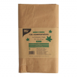 3 Abfallsäcke aus Papier pure 120 l 95 cm x 70 cm x 25 cm braun , 2-lagig