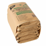 50 Abfallbeutel Kraftpapier 10 l 35 cm x 21 cm x 15 cm braun