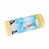 20 Müllsäcke mit Zugband, HDPE 60 l 71 cm x 64,5 cm gelb
