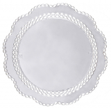 4 Tortenspitzen rund Ø 36 cm silber