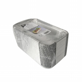 50 Schalen, Alu eckig 0,65 l 3,4 cm x 13 cm x 22 cm