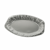 10 Servierplatten, Alu oval 35 cm x 24,5 cm