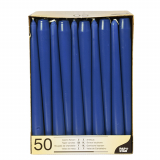 50 Leuchterkerzen Ø 2,2 cm · 25 cm dunkelblau