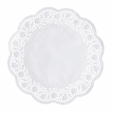 8 Tortenspitzen rund Ø 33 cm weiss