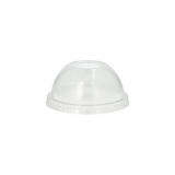 50 Dom-Deckel Hurricane, PET rund Ø 7,8 cm · 3,8 cm glasklar mit Lochung
