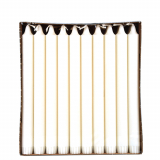 30 Kronkerzen Ø 2,2 cm · 20 cm weiss aus 100 % Stearin