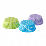 60 Backförmchen Ø 5 cm · 2,5 cm farbig sortiert Dots