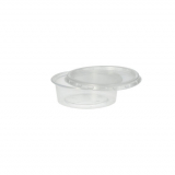 50 Deckel für Dressingbecher, PP rund Ø 7,1 cm · 0,5 cm transparent