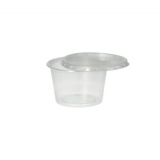 50 Deckel für Dressingbecher, PP rund Ø 7,1 cm · 0,5 cm transparent