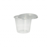 50 Deckel für Dressingbecher, PP rund Ø 7,1 cm · 0,5 cm transparent