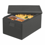 Isolier-Transportbehälter, EPP 60 cm x 40 cm x 32 cm schwarz Gastro-Norm 1/1
