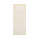 520 Bestecktaschen 20 cm x 8,5 cm creme inkl. weißer Serviette 33 x 33 cm 2-lag.
