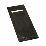 520 Bestecktaschen 20 cm x 8,5 cm schwarz inkl. weißer Serviette 33 x 33 cm 2-lag.