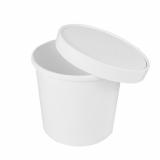 50 Suppenbecher, Pappe To Go rund 470 ml Ø 9,9 cm · 9,9 cm weiss