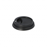 100 Dom-Deckel, PS To Go rund Ø 8 cm · 2,4 cm schwarz