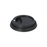 100 Dom-Deckel, PS To Go rund Ø 9 cm · 2,4 cm schwarz