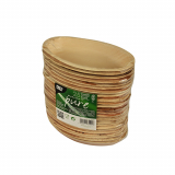 25 Schalen, Palmblatt pure oval 300 ml 20 cm x 12,5 cm x 3 cm