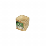 25 Schalen, Palmblatt pure eckig 40 ml 8 cm x 8 cm x 2 cm