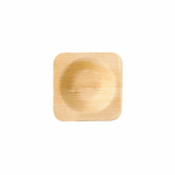 25 Schalen, Palmblatt pure eckig 6 cm x 6 cm x 1,3 cm
