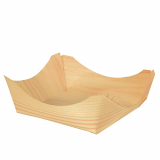 50 Fingerfood - Schalen, Holz pure eckig 3,5 cm x 10 cm x 10 cm