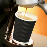 25 Trinkbecher, Pappe To Go 0,1 l Ø 6 cm · 6 cm Ripple Wall