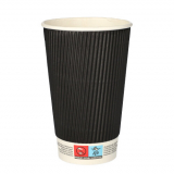 25 Trinkbecher, Pappe To Go 0,4 l Ø 9 cm · 13,7 cm Ripple Wall