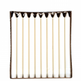 30 Kronkerzen Ø 2,2 cm · 24 cm weiss aus 100 % Stearin