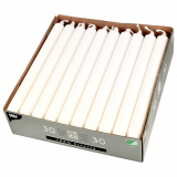 30 Kronkerzen Ø 2,2 cm · 24 cm weiss aus 100 % Stearin