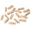 100 Mini-Klammern, Holz 3,5 cm