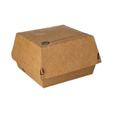 80 Burgerboxen, Pappe 7,8 cm x 11,5 cm x 11 cm braun 100% Fair groß