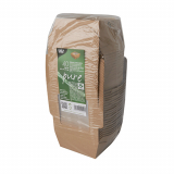 40 Feinkostboxen, Pappe mit Sichtfenster aus PLA pure eckig 350 ml 4,5 cm x 9 cm x 9 cm braun 100% Fair