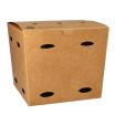 50 Pommes-Frites-Boxen, Pappe pure 14 cm x 14,5 cm x 14,5 cm braun 100% Fair groß
