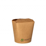 25 Snackboxen, Pappe eckig 470 ml 9,8 cm x 8,2 cm x 7 cm braun
