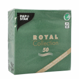 50 Servietten ROYAL Collection 1/4-Falz 33 cm x 33 cm dunkelgrün