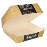 50 Burgerboxen, Pappe pure 8,5 cm x 15,5 cm x 15,5 cm Good Food XXL