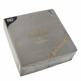 50 Servietten ROYAL Collection 1/8-Falz 40 cm x 40 cm grau