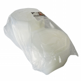 25 Verpackungsbecher mit Klappdeckeln, PP 8-eckig 1,5 l 5,9 cm x 18 cm x 18 cm transparent