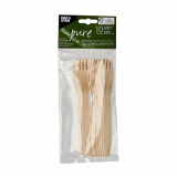 10 Gabeln, Holz pure 16,5 cm