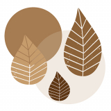 20 Servietten, 3-lagig 1/4-Falz 40 cm x 40 cm natur Graphic Leaves