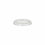 50 Deckel für Portionsbecher, PLA pure rund Ø 6 cm transparent