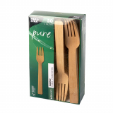 50 Gabeln, aus Bambus pure 16,5 cm