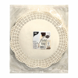 100 Tortenspitzen Fine Line rund Ø 25 cm weiss "Firenze" Premium-Qualität