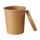 25 Suppenbecher, Pappe rund 940 ml Ø 11,5 cm · 13 cm braun
