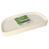 24 Teller 1/2, Zuckerrohr pure 1,3 cm x 30 cm x 13,5 cm weiss Belle Vie, Ligne Carrée