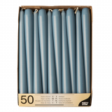 50 Leuchterkerzen Ø 2,2 cm · 25 cm arktikblau